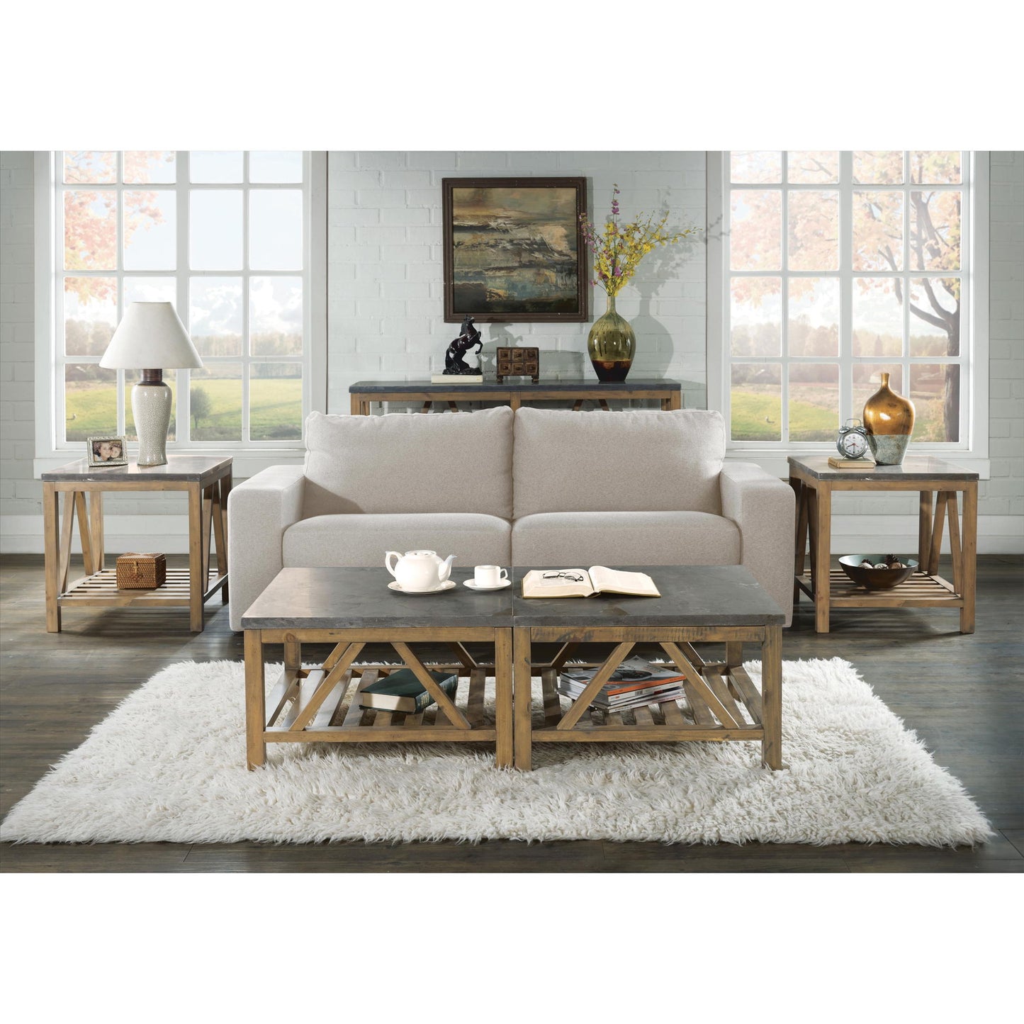 Weatherford - Rectangular Side Table Top - Bluestone