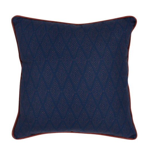 Terranea - Indoor/Outdoor Gulf Pillow - Dark Blue/Red