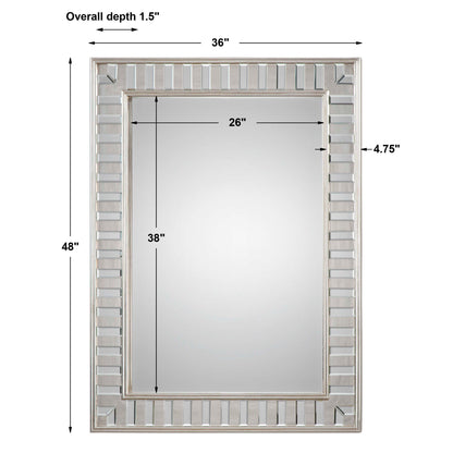 Lanester - Leaf Mirror - Silver