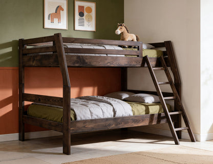 Forte - Top Bunk Bed Twin Over Full - Brown