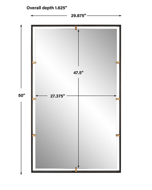 Egon - Rectangular Mirror - Black