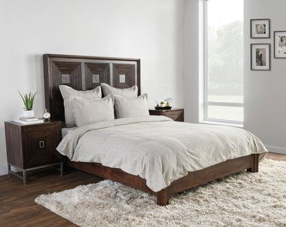 Mason - 3 Piece Queen Duvet Set - Taupe