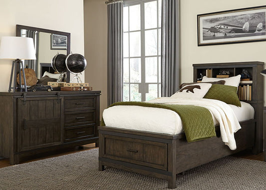 Thornwood Hills - Bookcase Bed, Dresser & Mirror