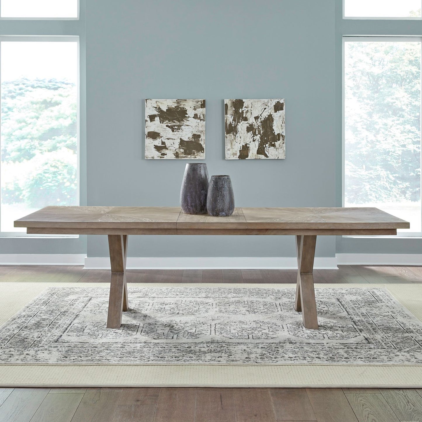 Brentwood - Double Pedestal Table Top - Brown