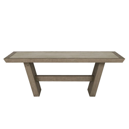 Efron - Solid Wood Rectangle Dining Table - Distressed Gray/Antique White