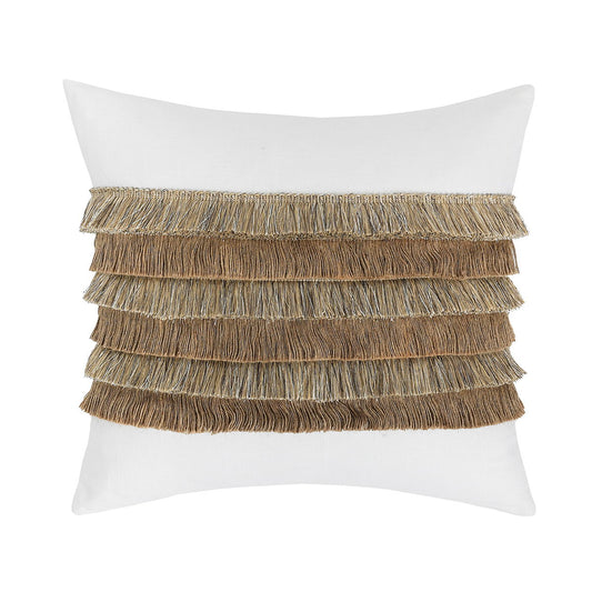 Radiant Oasis - 22" x 22" Safi Pillow - Ivory / Natural