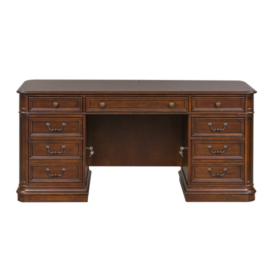 Brayton Manor - Jr Executive Desk Base - Dark Brown