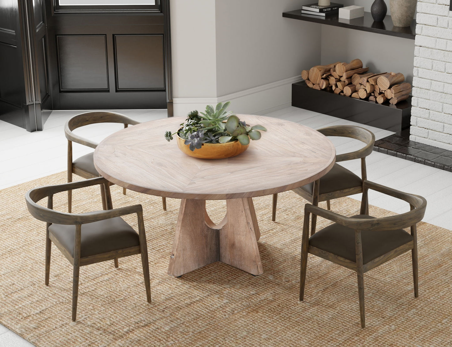 Balam - Cross Table Base - Light Brown