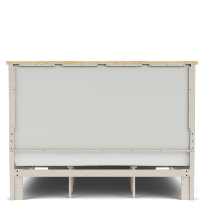 Glenndale - Queen Footboard - Aged White / Wheat