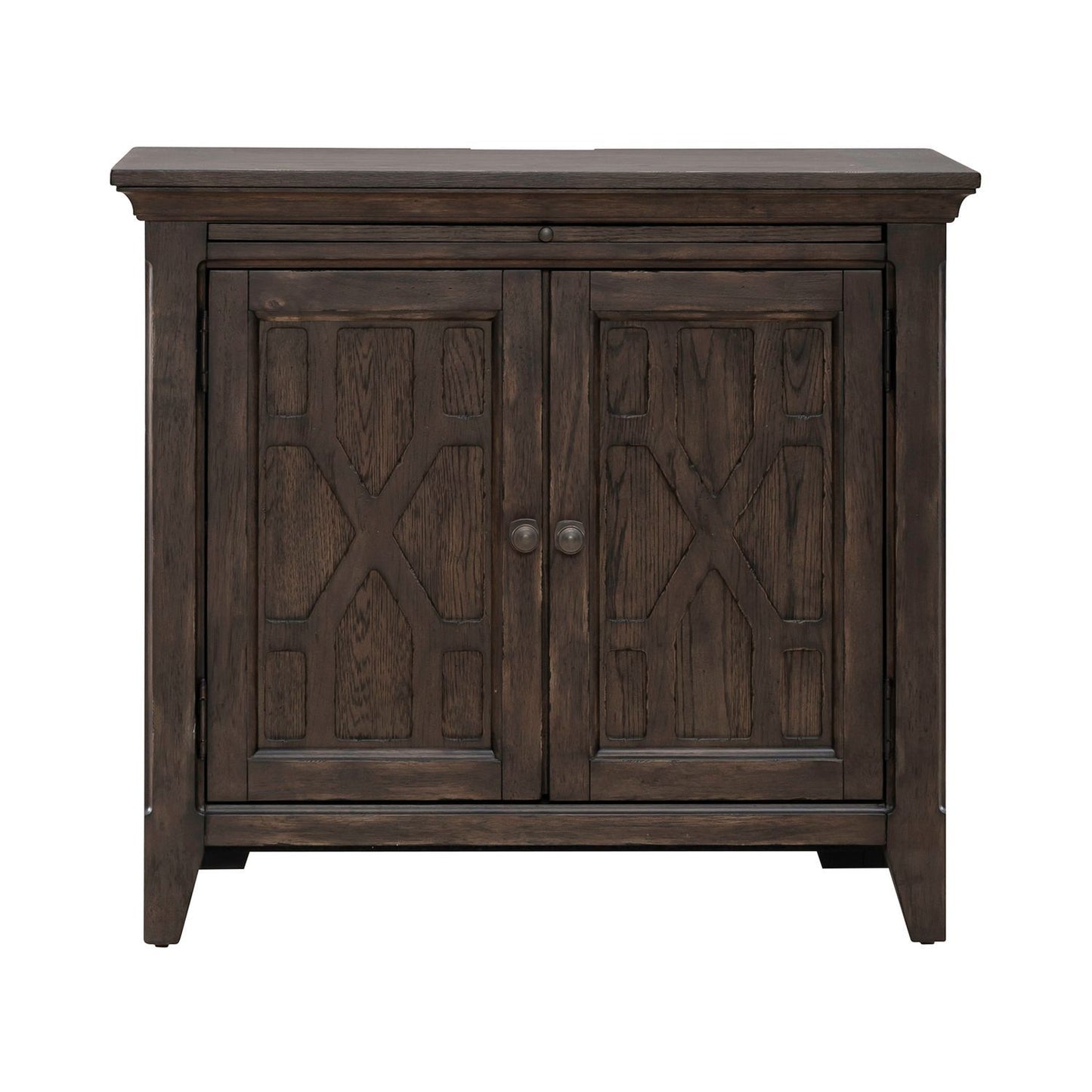 Paradise Valley - 2 Door Bedside Chest With Charging Station - Dark Brown