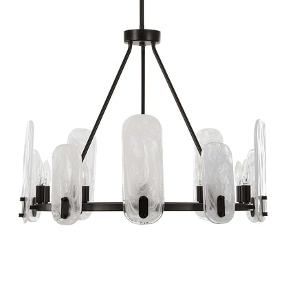 Ellipse - 10 Light Chandelier - Dark Bronze
