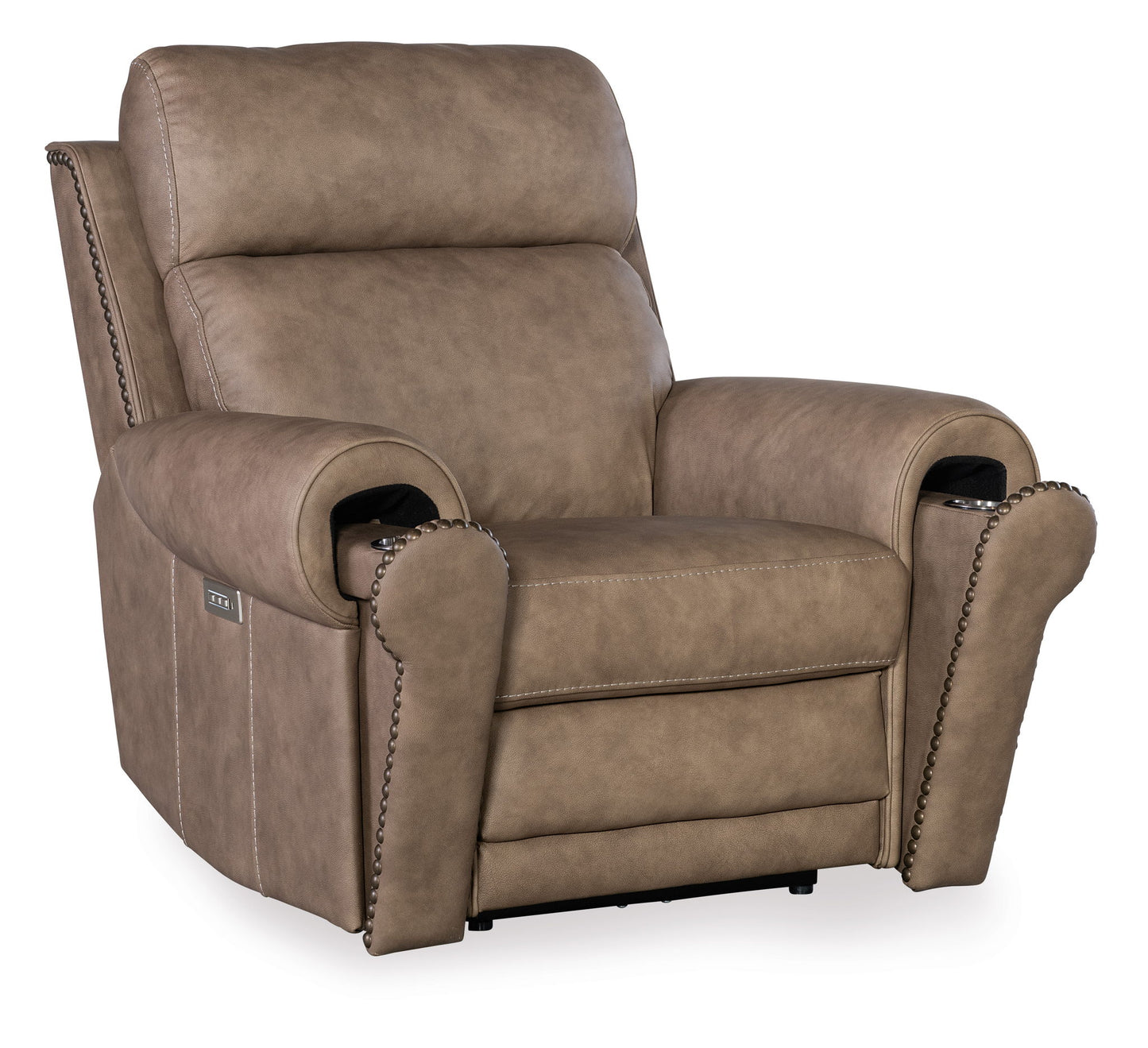 SS - Duncan Power Recliner With Power Headrest & Lumbar - Light Brown