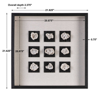 Geode - Linen Shadow Box - Black