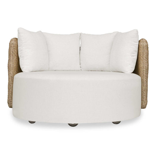 Sunset - Outdoor Round Swivel Day Bed - White