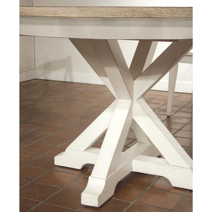 Myra - Round Dining Table Top - Natural / Paperwhite