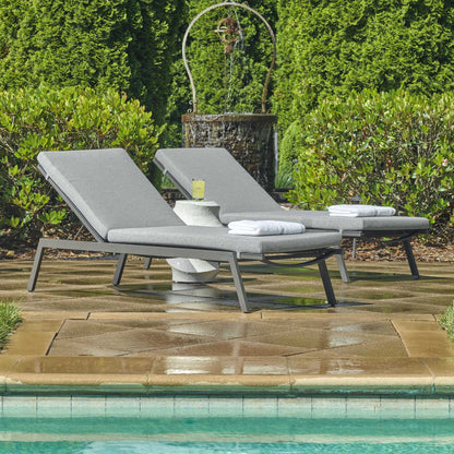 Bea - Outdoor Pool Chaise - Black