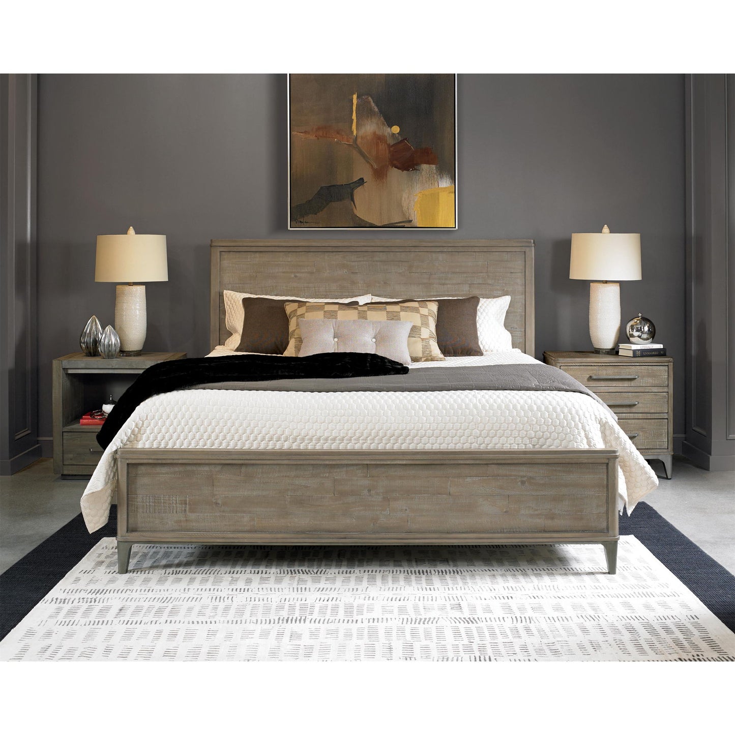 Intrigue - King / California King Panel Headboard - Hazelwood