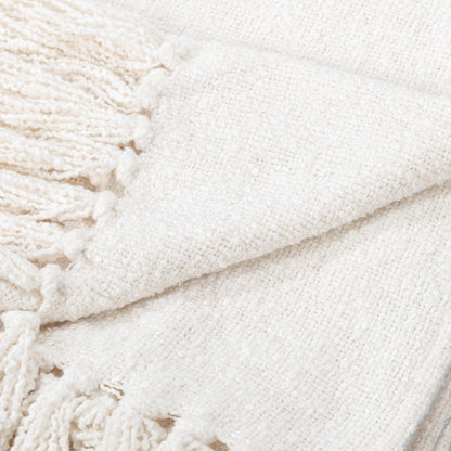 Throws - 50" x 70" TC Aria Boucle Throw - Ivory