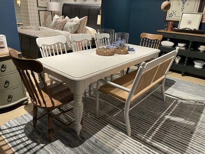 Vintage Market - Rush Seat Bench - Picket Fence