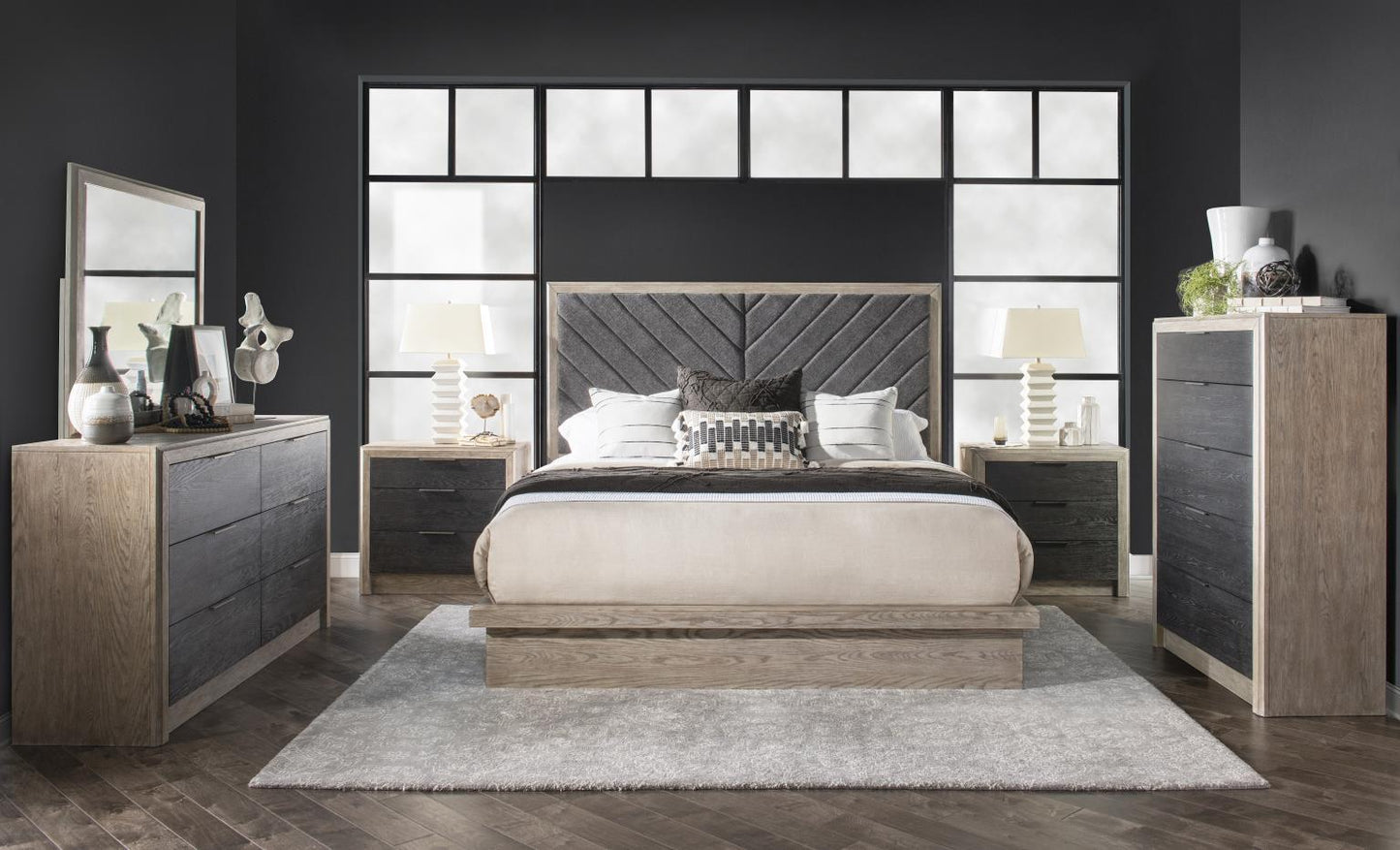 Halifax - Upholstered Headboard King / California King - Flax And Java