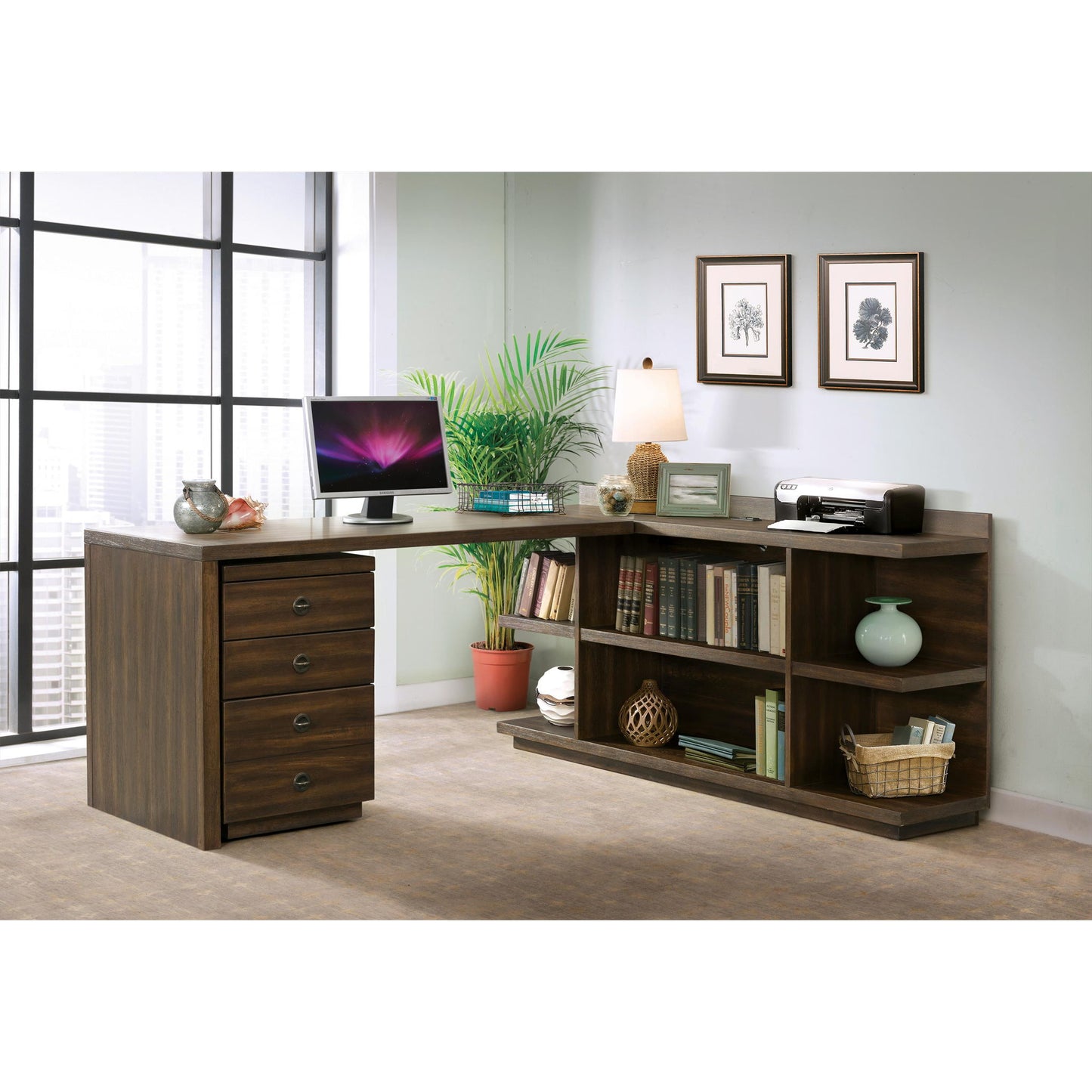 Perspectives - Return Desk - Brushed Acacia