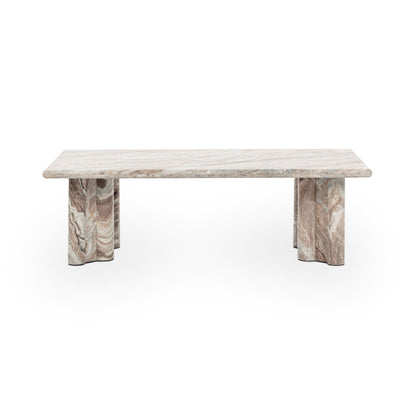 Bowman - Marble Rectangular Coffee Table - Rusty Gray