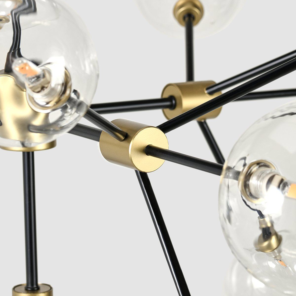 Phoenix - Chandelier - Black/Gold