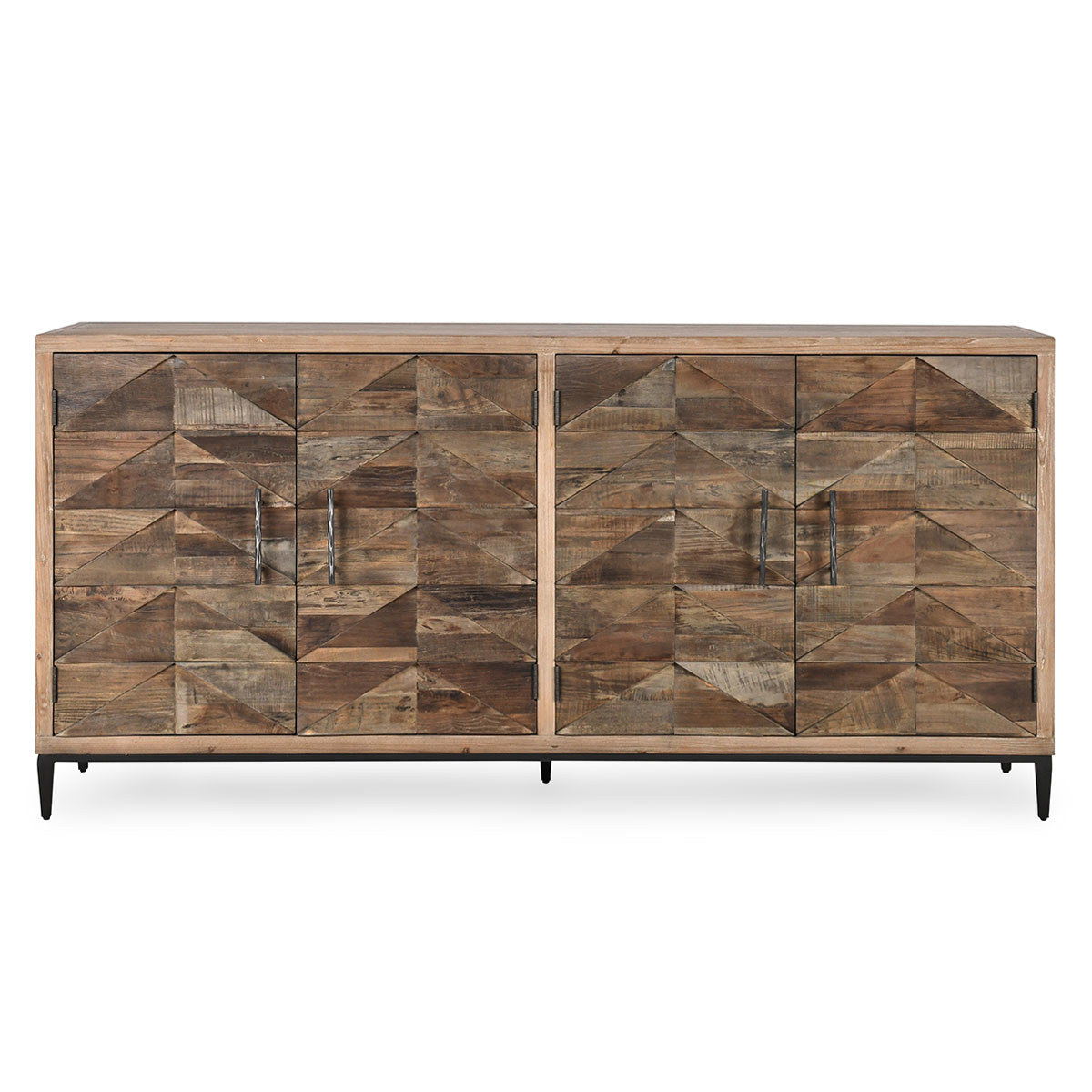Maverick - 4 Door Sideboard - Brown/Natural