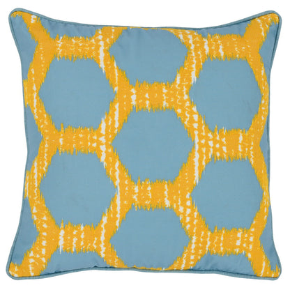 Indoor/Outdoor - Gaines Pillow - Yellow With Blue