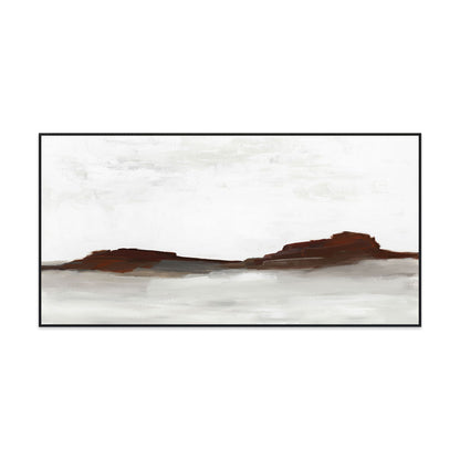Red Rock - 72" x 36" Painting Art by Buddy Whitlock - Dark Brown / Pearl Silver