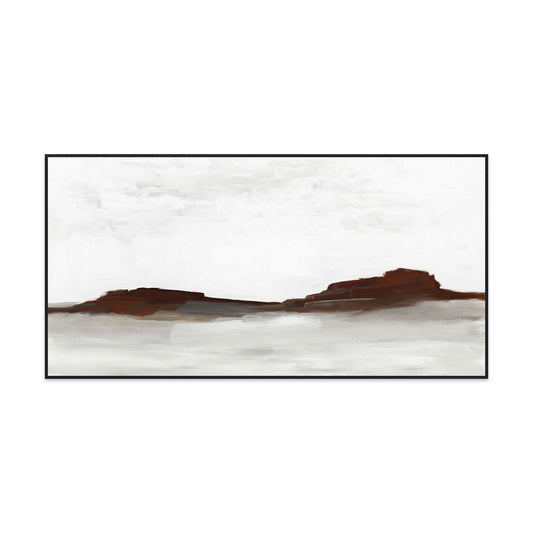 Red Rock - 72" x 36" Painting Art by Buddy Whitlock - Dark Brown / Pearl Silver