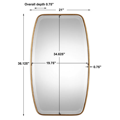 Canillo - Mirror - Antiqued Gold