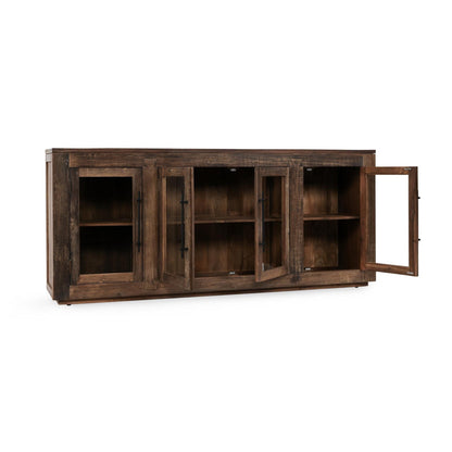 Jett - Wood 4 Door Cabinet - Natural