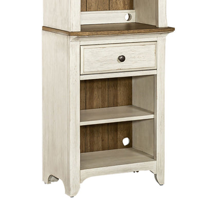 Farmhouse Reimagined - Right Pier Base - Antique White / Chestnut Tops