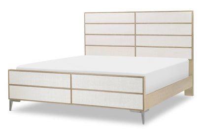 Biscayne - Rattan Panel Footboard King / California King - Malabar With Alabaster Fronts