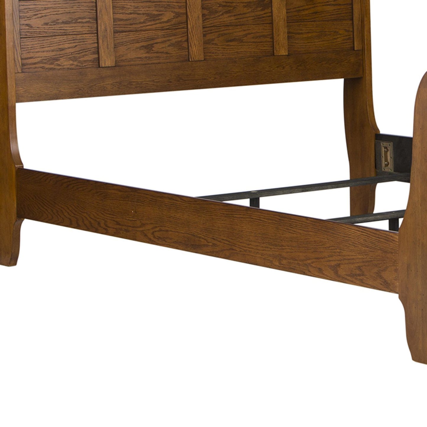 Grandpas Cabin - Queen Sleigh Rails - Light Brown