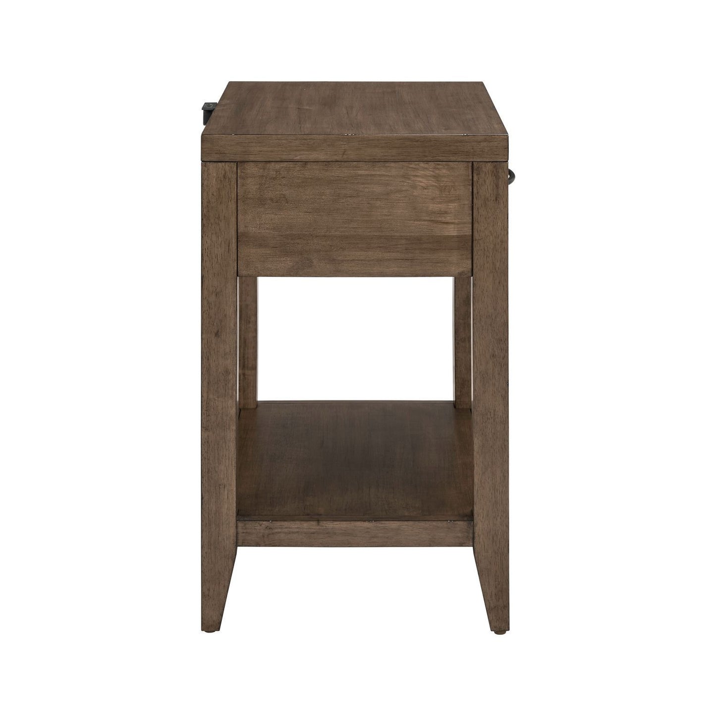 Shaker Lakes - Open Nightstand With Charging Station - Brown