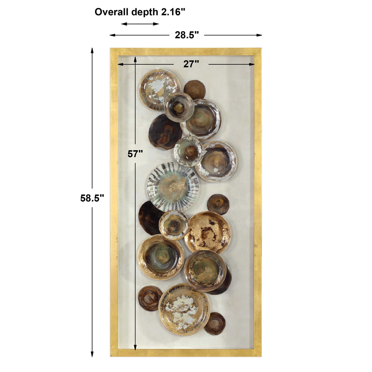 Myla - Antique Plate Shadow Box - Dark Brown