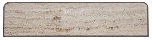 Lancia - Credenza With Stone Top - Charred Oak / White