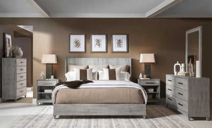 Artesia - Panel King Headboard - Smokey Taupe