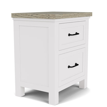 Cora - 2 Drawer Nightstand - White