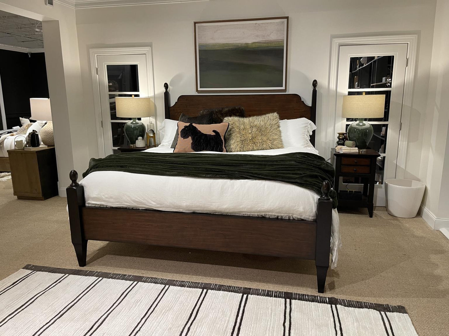 Fenmore - King / California King Poster Headboard - Mocha And Distressed Cherry