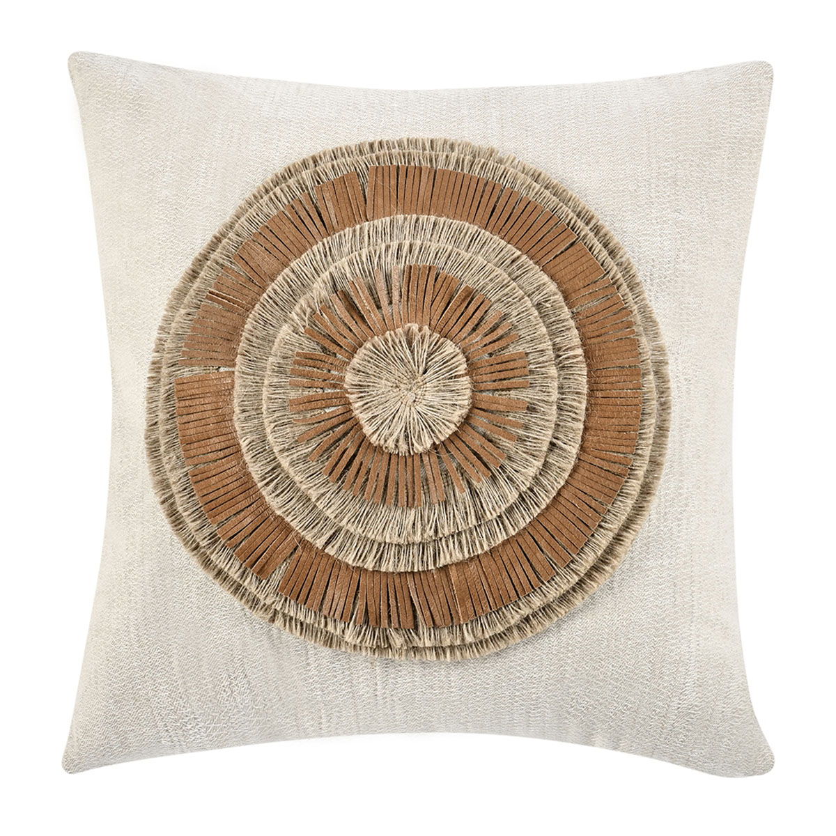 Timeless - TL Pueblo Leather Pillow - Chestnut / Natural