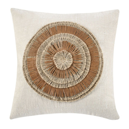 Timeless - TL Pueblo Leather Pillow - Chestnut / Natural