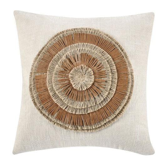 Timeless - TL Pueblo Leather Pillow - Chestnut / Natural
