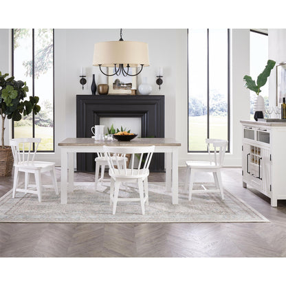 Cora - Rectangular Leg Dining Table - Cloud / Fog