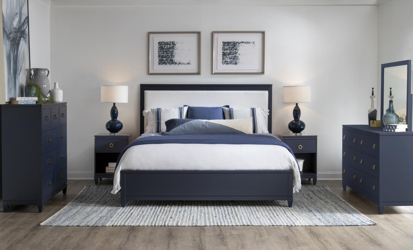 Summerland - Queen Panel Headboard - Blue