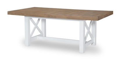 Franklin - Trestle Table Base - Harvest Oak / Natural White