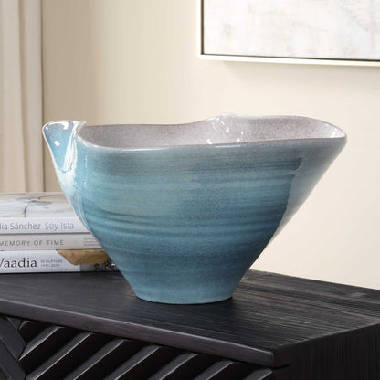 Blue Crest - Ceramic Bowl - Blue