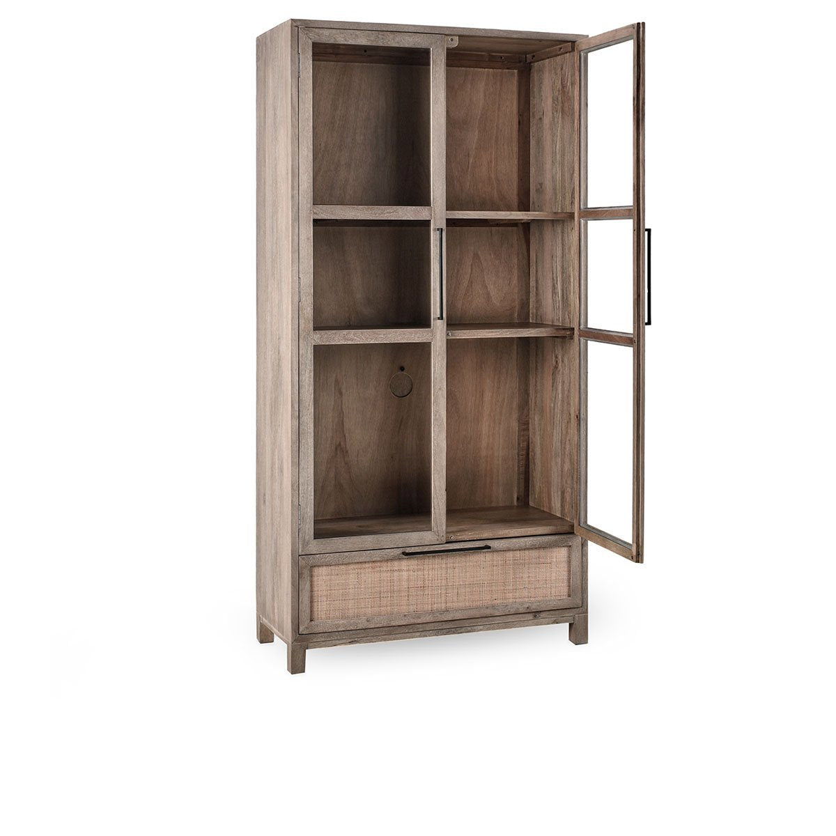 Jensen - 2 Door 1 Drawer Tall Cabinet - Taupe